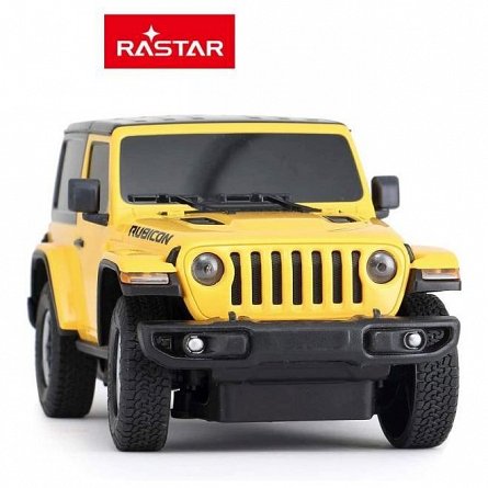 Masina RC Rastar - Jeep Wrangler Rubicon, galben, 1:24
