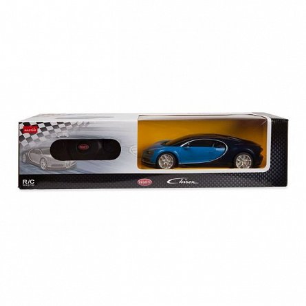 Masina RC Rastar - Bugatti Chiron, albastru, 1:24