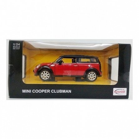 Masina Rastar - Mini Cooper Clubman, rosu, metalica, 1:24