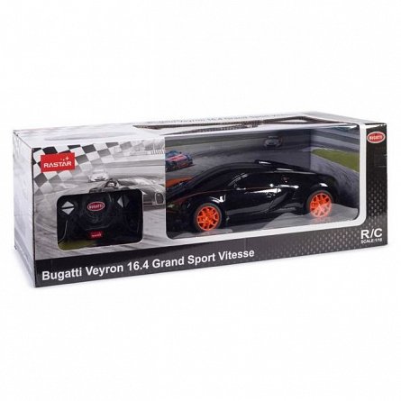 Masina RC Rastar - Bugatti Veyron Grand Sport Vitesse, negru, 1:18