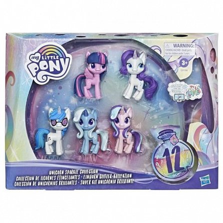 MLP - Set figurine 5 ponei unicorn Sparcle