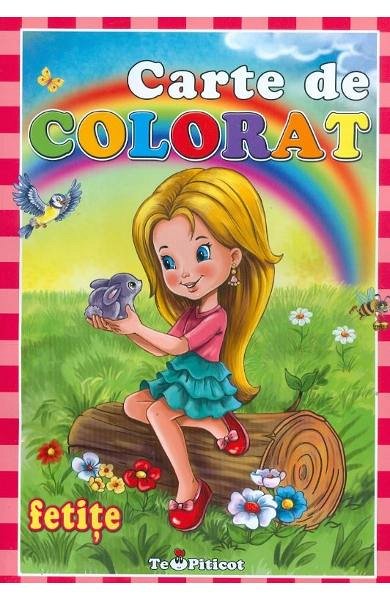 Carte de colorat. Fetite