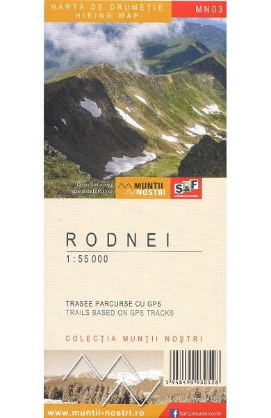 Muntii Rodnei. Harta de drumetie. Muntii nostri