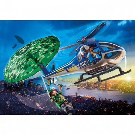 Playmobil City Action - Elicopter de politie si parasutist