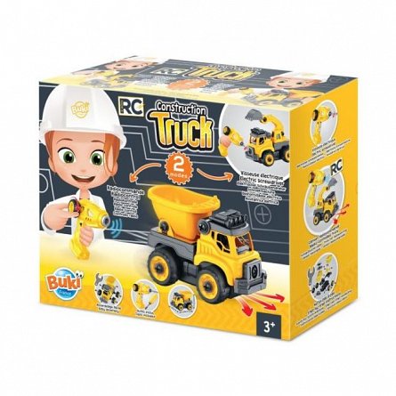 Set constructie Buki France - Camion Autobasculanta si Excavator cu radiocomanda