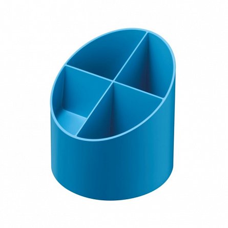 Suport instrumente, 4 compartimente, Herlitz, Blue Angel, GREENline, azuriu