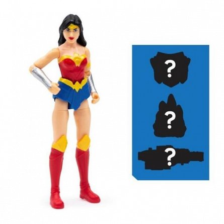 Figurina Wonder Woman, flexibila, cu accesorii, 10 cm