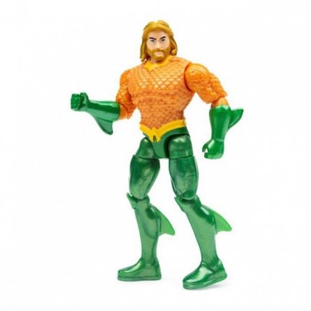 Figurina Aquaman, flexibila, cu accesorii, 10 cm