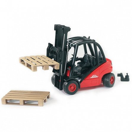Stivuitor Linde H30D cu 2 paleti, Bruder