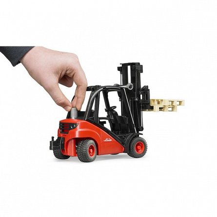 Stivuitor Linde H30D cu 2 paleti, Bruder