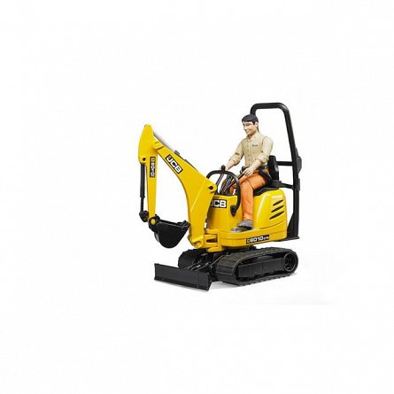 Micro excavator JCB 8010 CTS si muncitor, Bruder