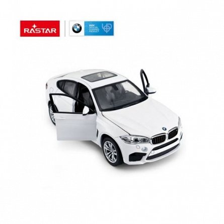 Masina Rastar - BMW X6M, alb, metalica, 1:24