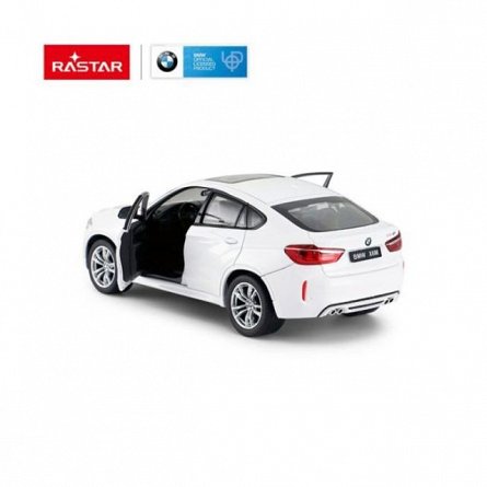 Masina Rastar - BMW X6M, alb, metalica, 1:24