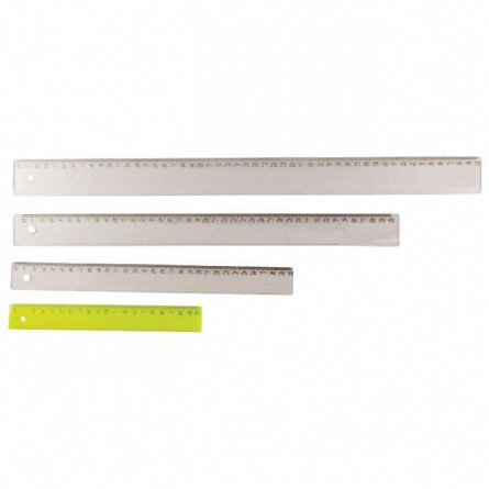 Rigla Flaro 30 cm, plastic, transparenta