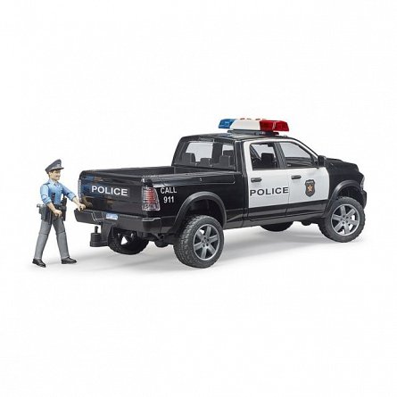 Camion de politie RAM 2500 cu politist si accesorii, Bruder