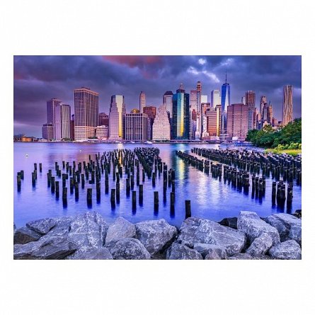 Puzzle Enjoy - Cloudy Sky Over Manhattan, New York, 1000 piese