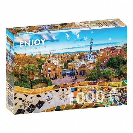 Puzzle Enjoy - View from Park Guell, Barcelona, 1000 piese