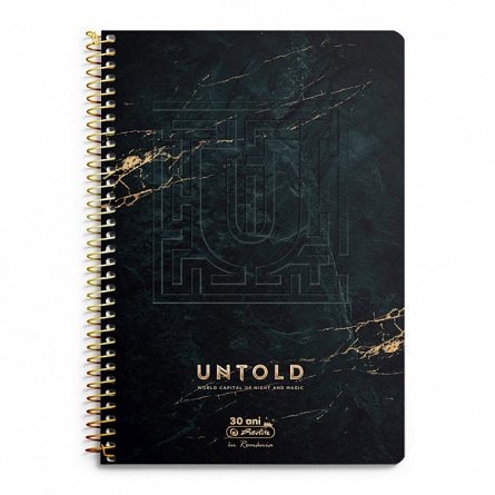 Caiet cu spira A4, 100 file, 70 g-mp, matematica, Untold