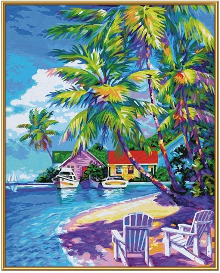 Set pictura pe numere Schipper - Insoritul Caraibe, 40x50 cm