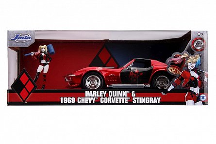 Masinuta Harley Quinn - 1969 Chevy Corvette, 1:24