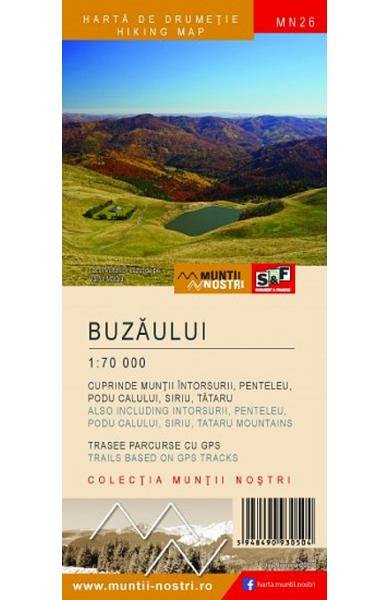 Muntii Buzaului. Harta de drumetie. Muntii nostri