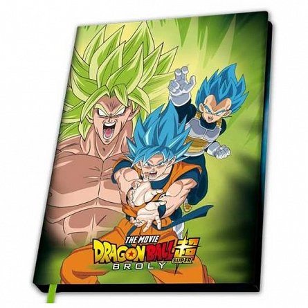 Agenda A5 Dragon Ball Broly - Broly vs Goku and Vegeta, 90 file, dictando, coperta tare