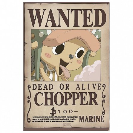 Set 2 Chibi Posters One Piece, Wanted Brook and Chopper, 52x35 cm