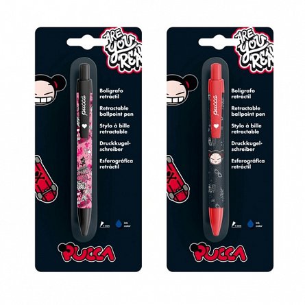 Pix cu mecanism Pucca, 1 mm, albastru, diverde modele