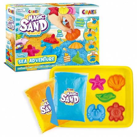 Craze Magic Sand, nisip kinetic, set cu forme marine