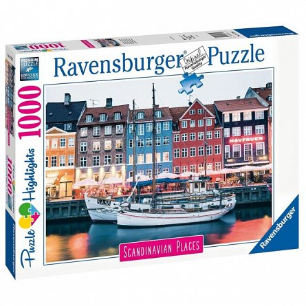 Puzzle Ravensburger - Copenhaga Danemarca, 1000 piese