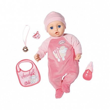 Papusa Zapf Baby Annabell - Papusa interactiva, corp moale, 43 cm