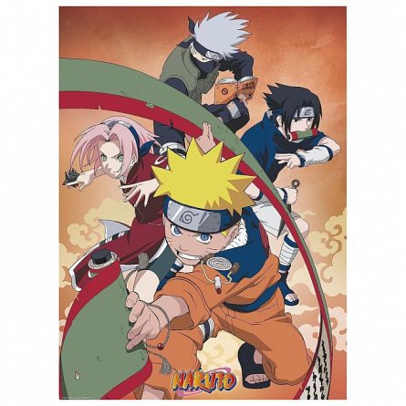 Set 2 Chibi Posters Naruto, Team 7, 52x38 cm