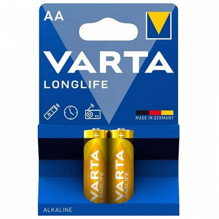 Baterii Varta Long Life Extra, LR6 AA, set 2 bucati