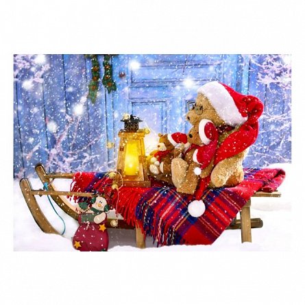 Puzzle Enjoy - Teddy Bears with Santa Hats, 1000 piese