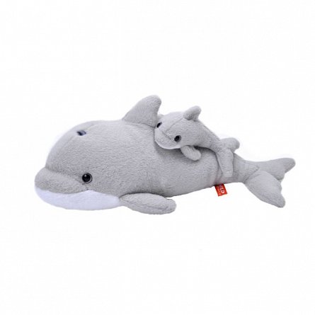 Plus Wild Republic - Mama si Puiul, Delfin, 38 cm