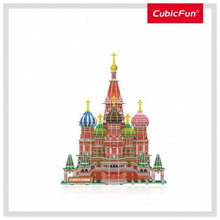 Puzzle 3D CubicFun - Moscova, cu Brosura, 224 piese
