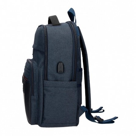 Rucsac laptop Pepe Jeans Britway, 31 x 44 x 15 cm, 2 compartimente, 3 buzunare frontale, USB, albas