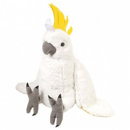 Plus Wild Republic - Papagal Cacadu Umbrelat Alb, 30 cm