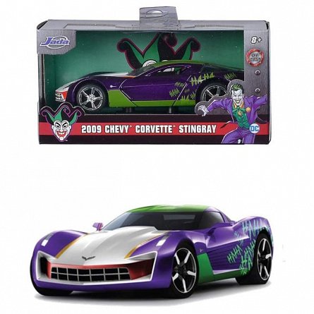 Masinuta Batman Joker - 2009 Chevy Corvette Stingray, 1:32