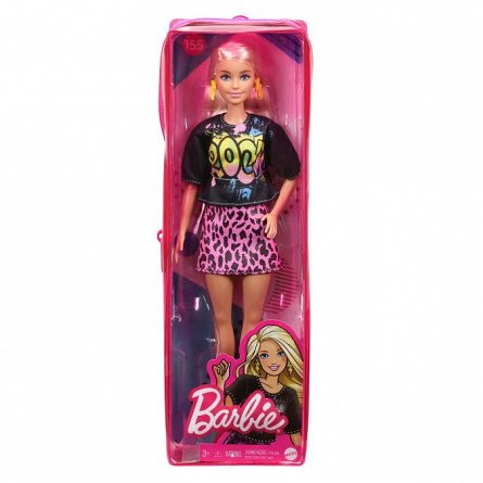 Papusa Barbie Fashionistas - blonda cu tinuta de vara rock