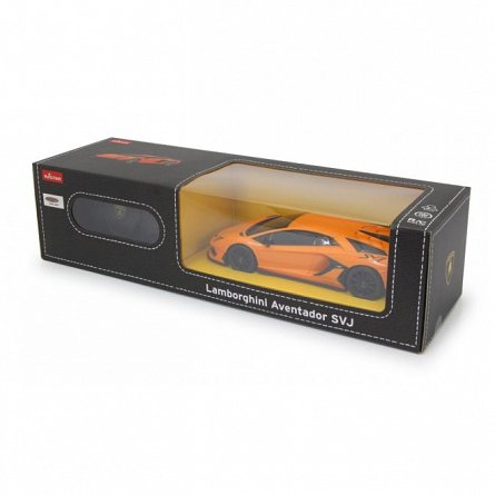 Masina RC Rastar - Lamborghini Aventador SVJ, portocaliu, 1:24