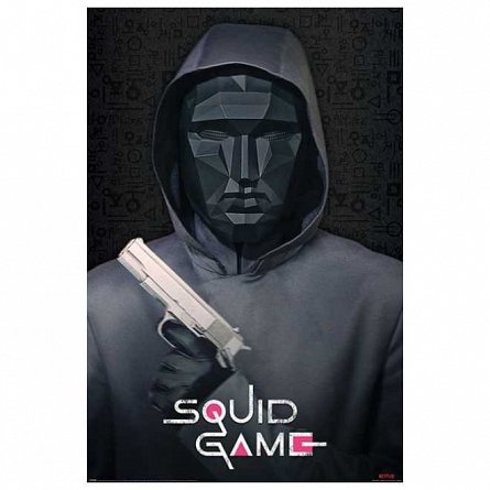 Poster Maxi Squid game. Om cu masca neagra. 61X91.5 cm