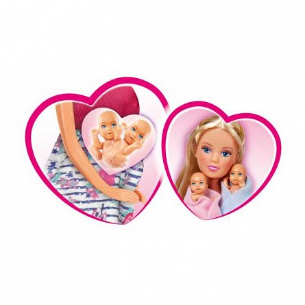 Papusa Steffi Love - Welcome twins, cu gemeni si accesorii