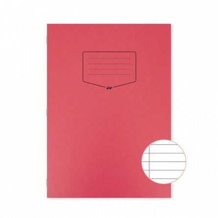 Caiet A4, 40 file, 75 g-mp, dictando, liniat, coperta laminata, Silvine, rosu