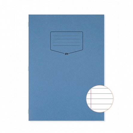 Caiet A4, 40 file, 75 g-mp, dictando, liniat, coperta laminata, Silvine, albastru