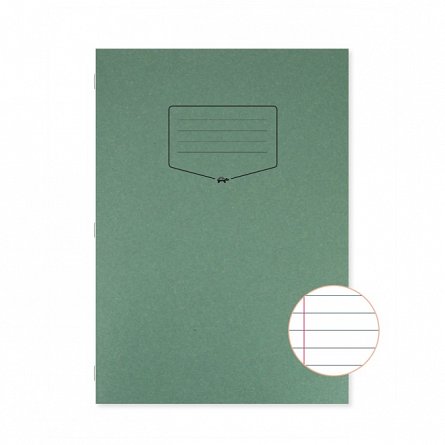 Caiet A4, 40 file, 75 g-mp, dictando, liniat, coperta laminata, Silvine, verde inchis