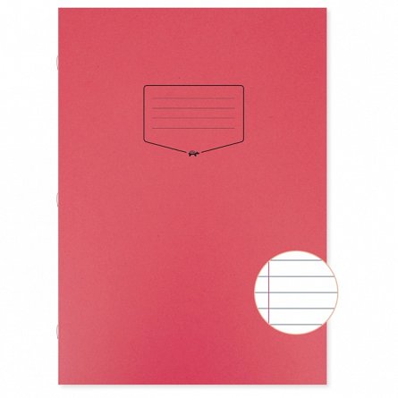 Caiet A4 plus, 40 file, 75 g-mp, dictando, liniat, coperta laminata, Silvine, rosu