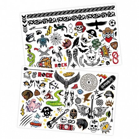 Tatuaje temporare, set 75 bucati, pentru baieti, Buki France