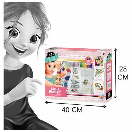 Mega kit pentru 20 bratari, Be Teens, Buki France, plus 8Y
