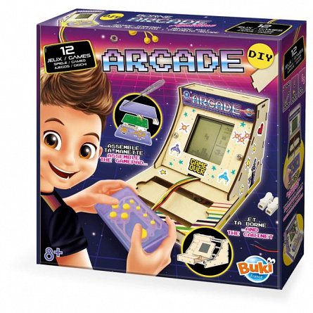 Set pentru asamblat Buki France, Arcade, cu 12 jocuri, plus 8Y